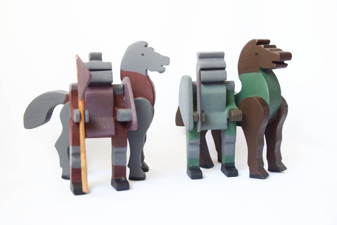 knights, knights toy set, knights on horses, wooden toy set, waldorf set, montessori toy, waldorf wooden toy, christmas gift