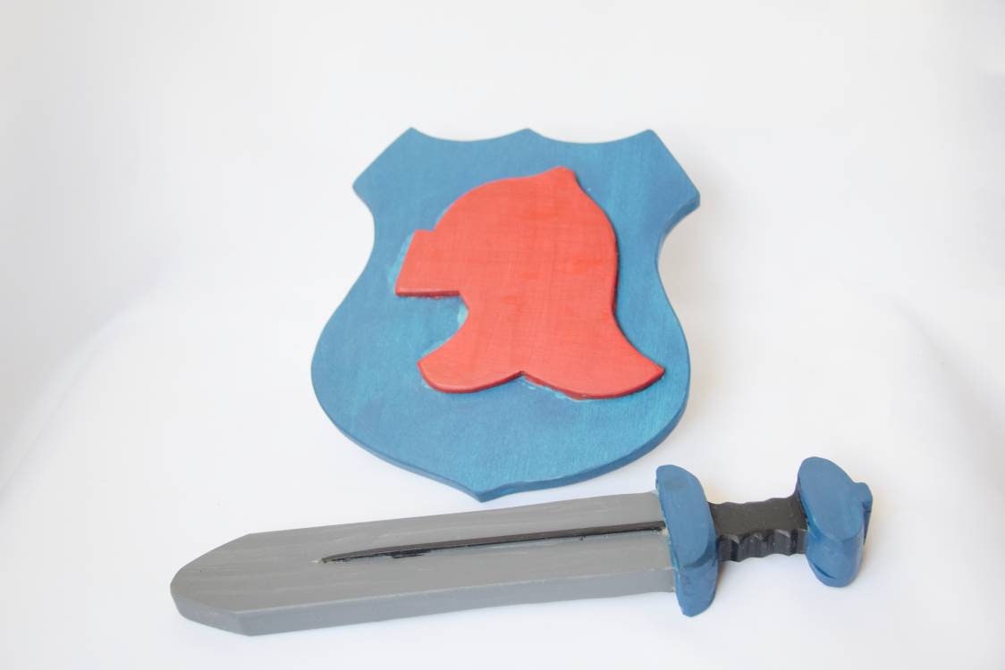 wooden sword and shield, knight toy, wooden sword, wooden shield, sword and shield set, knight costume waldorf toys, open ended play, knight