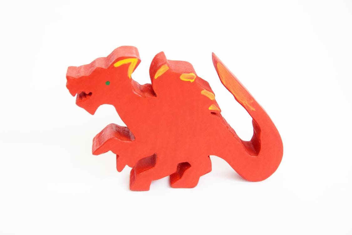 wooden dragons, dragon toy set, waldorf dragons, wooden waldorf toy, dragons, open ended play, wooden figures, gift for kids, wooden animals