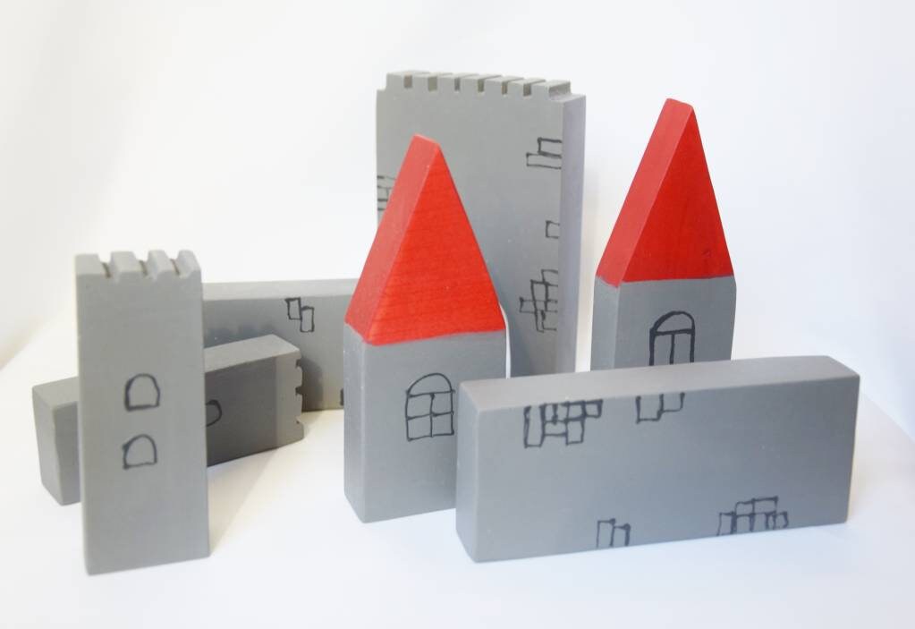 wooden castle, castle toy, wooden knight, knights toy, waldorf inspired, wooden waldorf toy, castle building blocks, christmas present