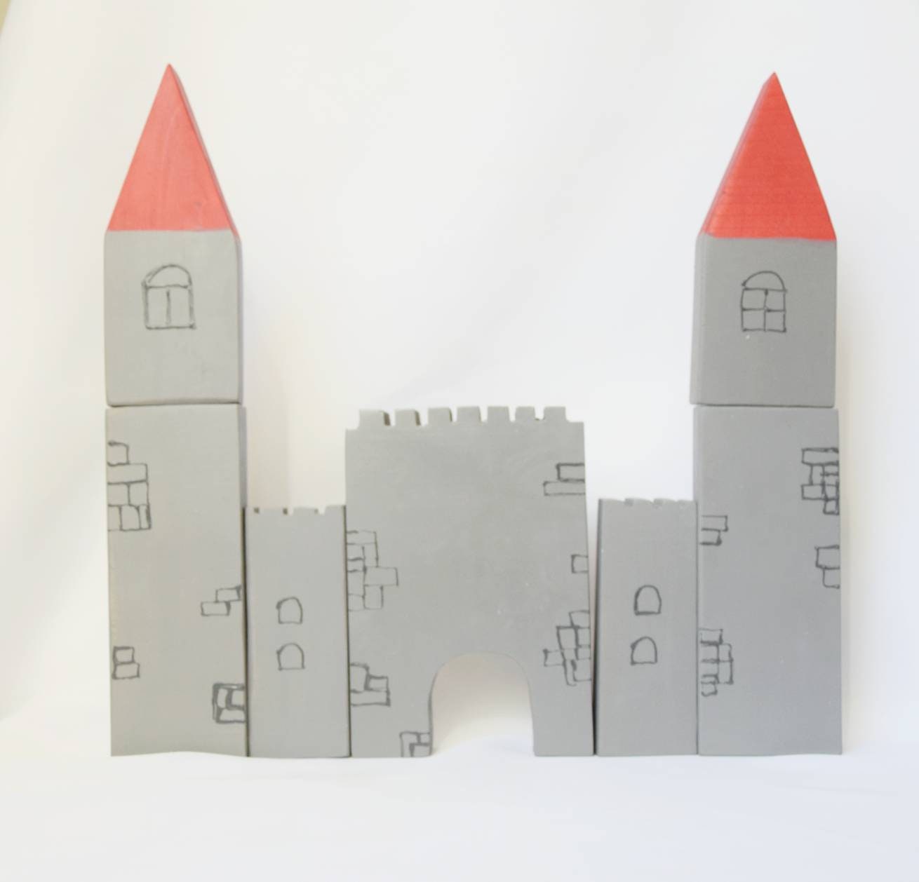 wooden castle, castle toy, wooden knight, knights toy, waldorf inspired, wooden waldorf toy, castle building blocks, christmas present