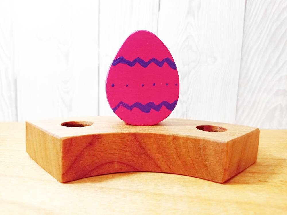 Easter egg ring ornament, easter waldorf decoration, waldorf celebration ring ornament, birthday ring decoration, spring seasonal table