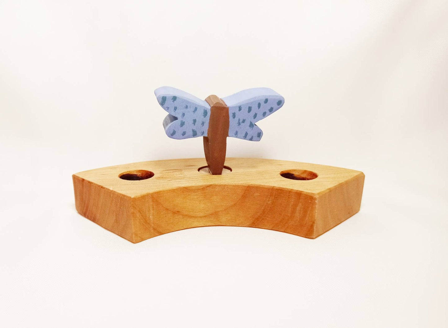 Dragonfly birthday ring ornament, waldorf celebration ring ornament, waldorf wooden dragonfly, birthday tradition, advent spiral