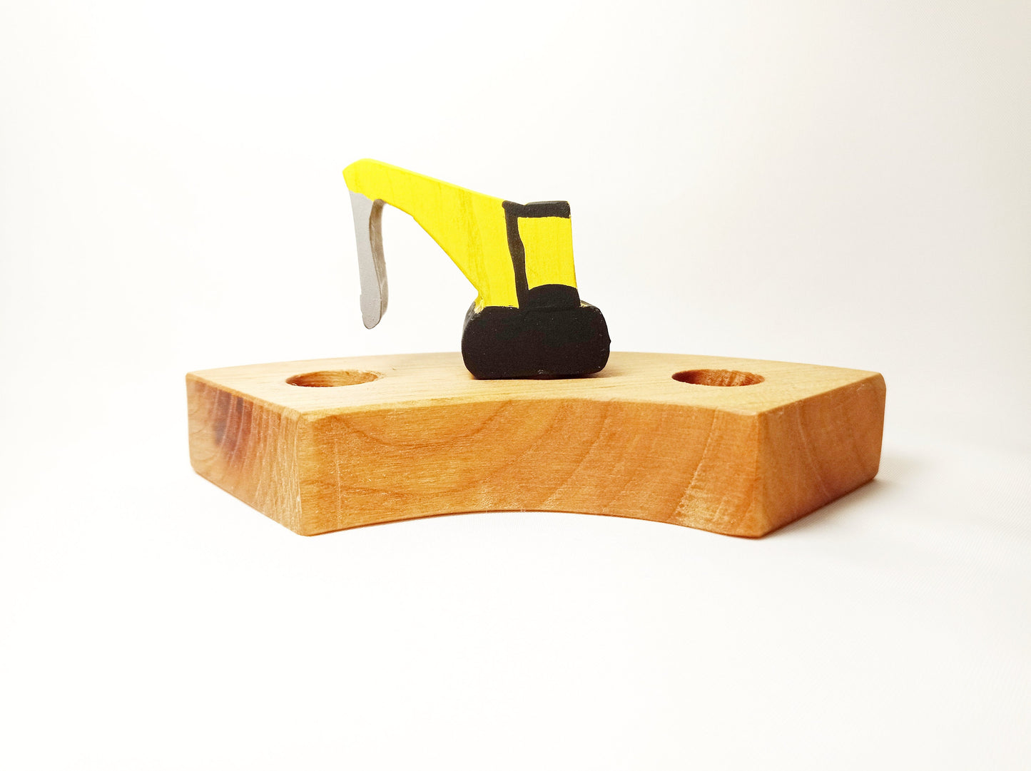 Crane birthday ring ornament, waldorf celebration ring, construction site waldorf inspired ornament, waldorf celebration, spiral ornament