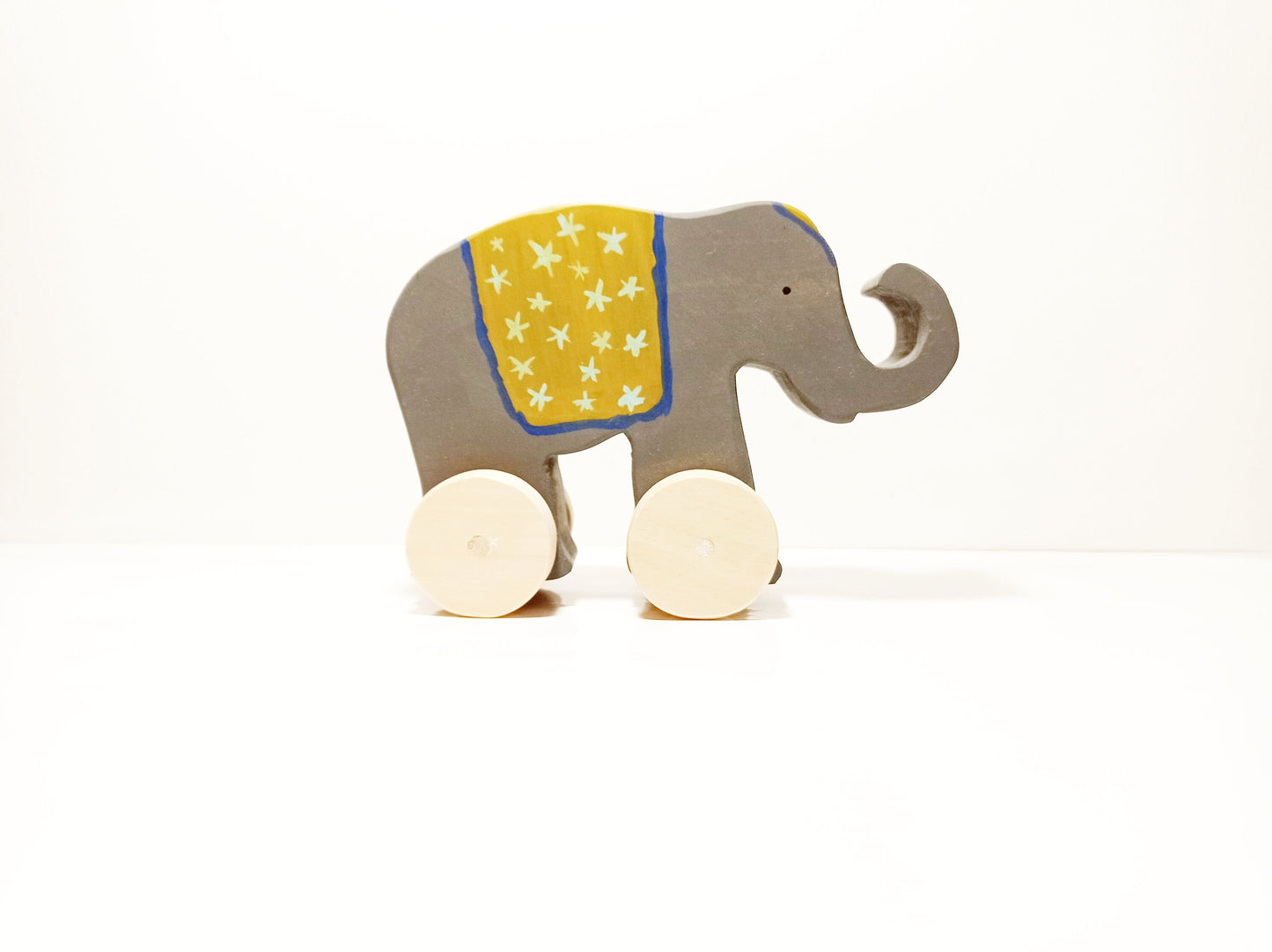 Elephant on wheels wooden push toy, wooden toy for toddlers, baby toy, waldorf inspired, montessori toy, toys for babies, christmas gift