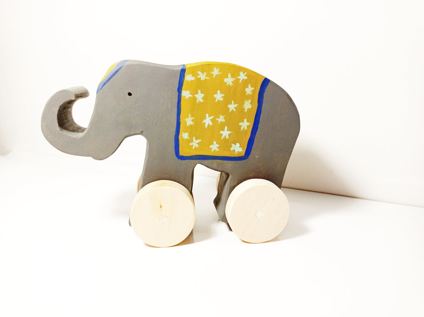 Elephant on wheels wooden push toy, wooden toy for toddlers, baby toy, waldorf inspired, montessori toy, toys for babies, christmas gift