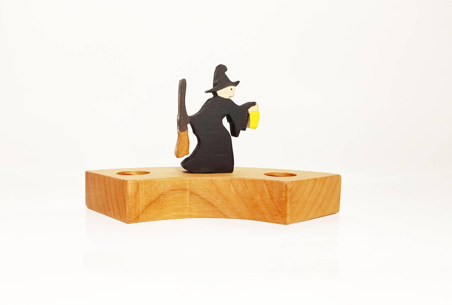 Witch halloween celebration ring ornament, birthday decoration, waldorf celebration ring ornament, halloween seasonal table decoration
