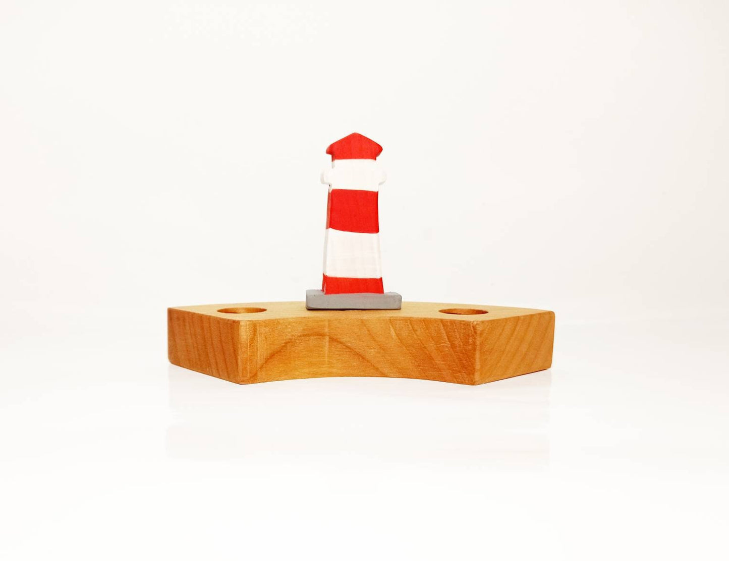 Lighthouse birthday ring ornament, waldorf celebration ring decor, waldorf ring ornaments, seasonal waldorf display, seaosnal table