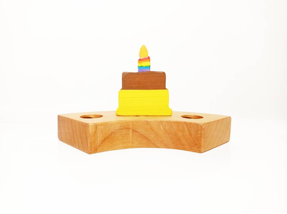 Birthday cake waldorf birthday ring ornament
