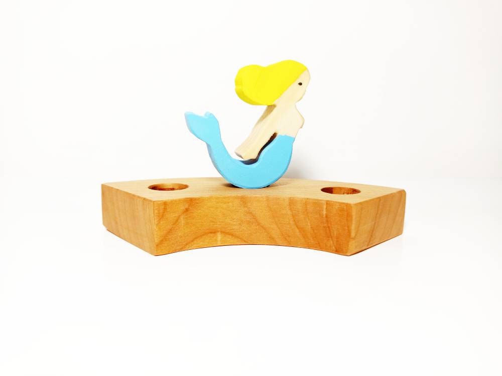 Mermaid birthday ring ornament, mermaid decoration, waldorf ring ornament, waldorf decoration, birthday ring decoration, waldorf celebration