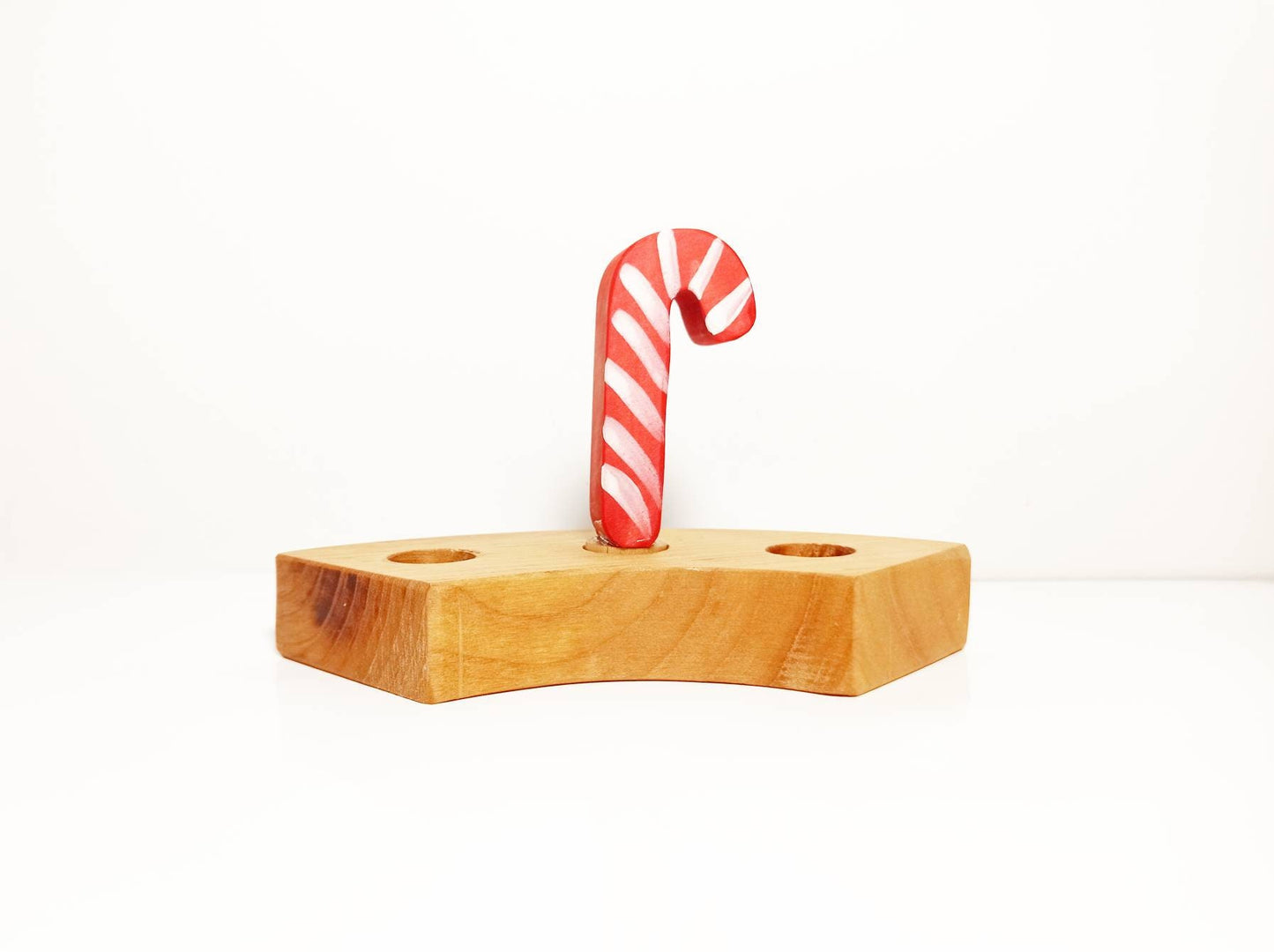 Candy cane waldorf celebration ring ornament