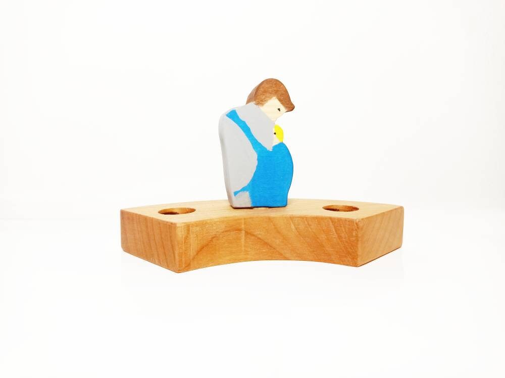 Babywearing dad birthday celebration ring ornament