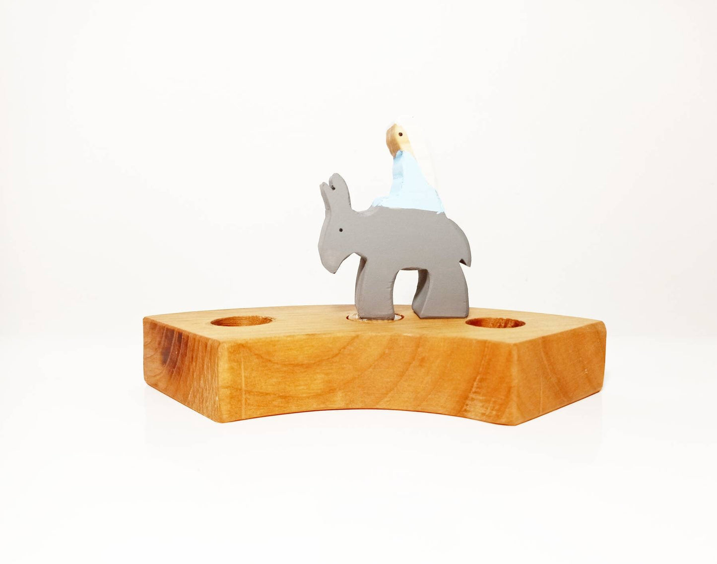 Mary on the donkey spiral ring ornament, waldorf ring ornament, celebration ring, advent spiral, birthday ring decor, christmas decoration