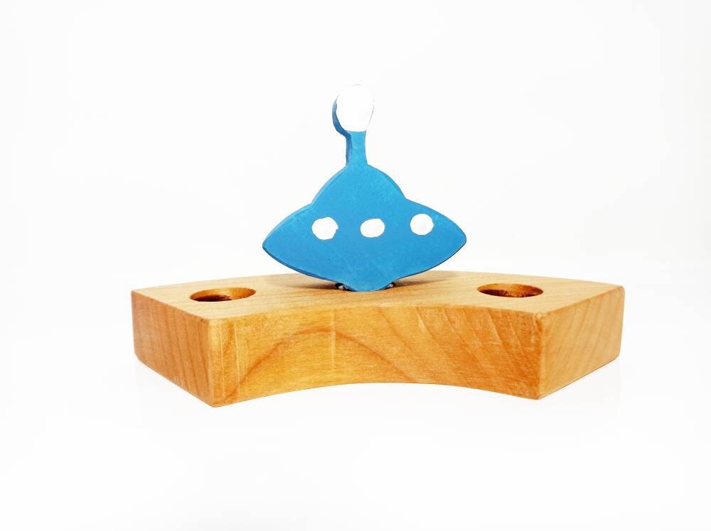 Space ship waldorf celebration ornament, space birthday ring ornament, waldorf ring ornament ufo, waldorf space ornament, advent spiral