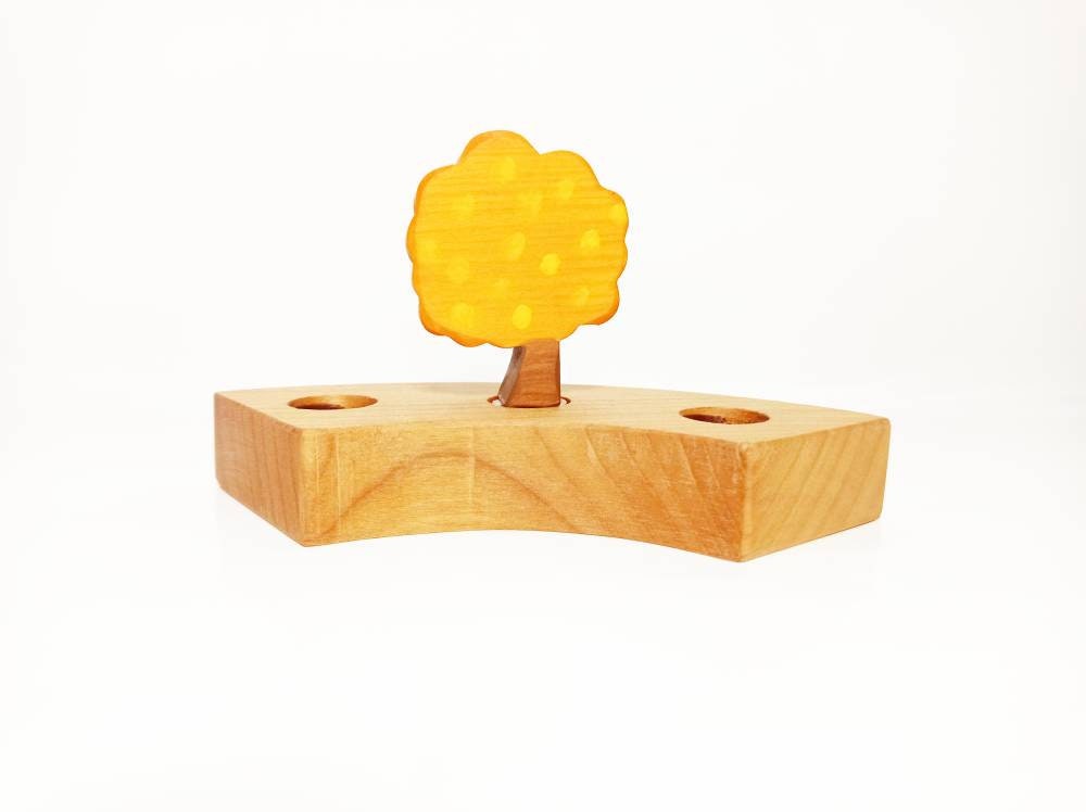 Autumn orange tree celebration ring ornament, birthday ring decoration, waldorf birthday celebration tradition, seasonal table decoration