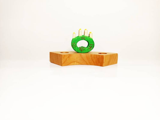 Advent wreath with candles celebration ring ornament, advent spiral birthday ring decoration, waldorf christmas tradition, seasonal table