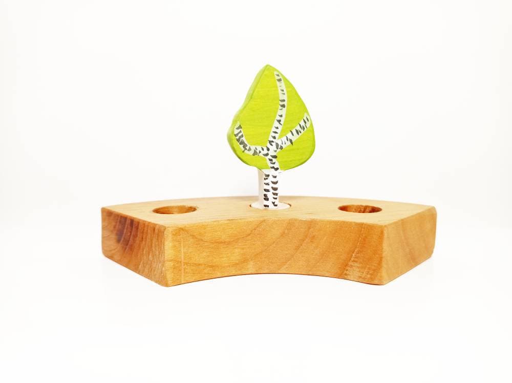 Birch tree waldorf celebration birthday ring ornament