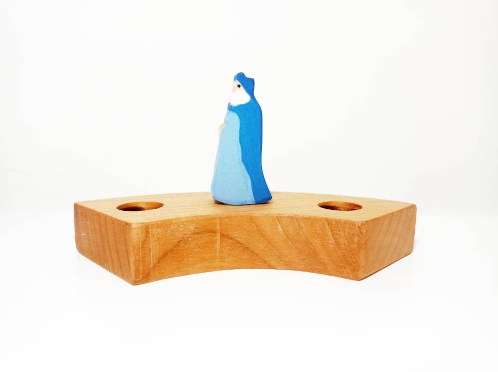 King Winter celebration ring ornament, waldorf birthday ring ornament, seasonal table decor, winter ornament, waldorf inspired birthday