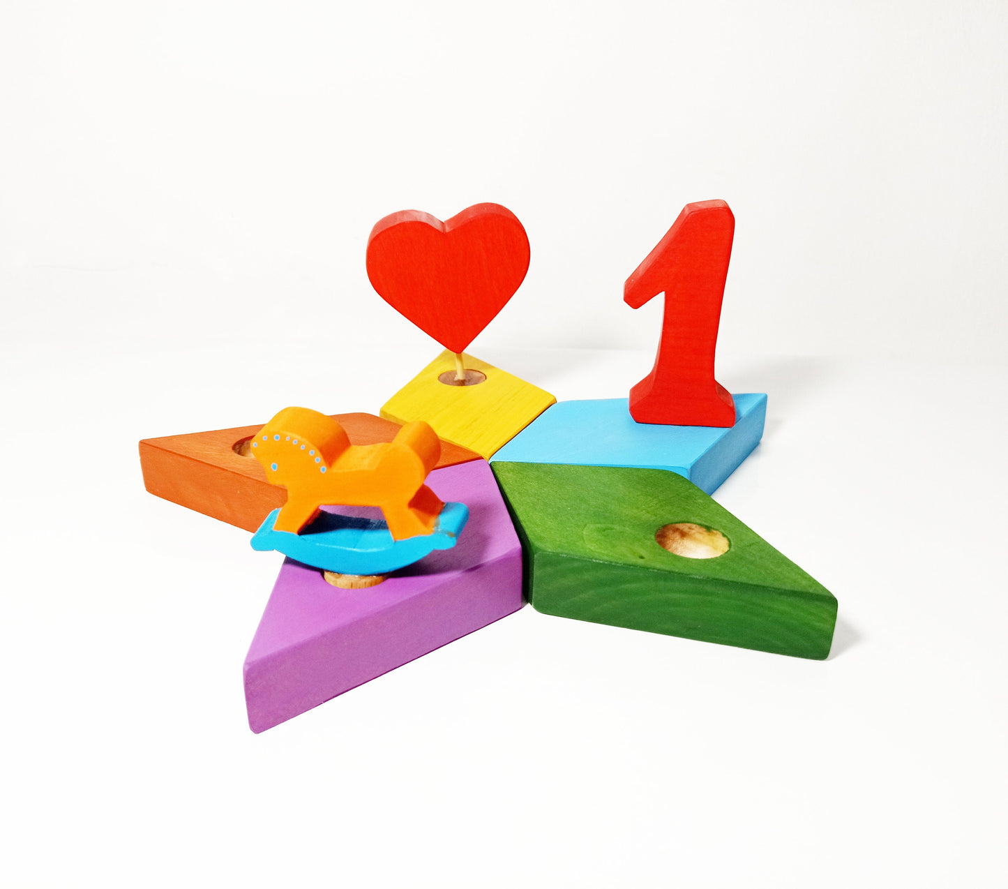 Waldorf star celebration ring, birthday ring star, waldorf star ring, seasonal nature table ring decor, waldorf inspired decorations