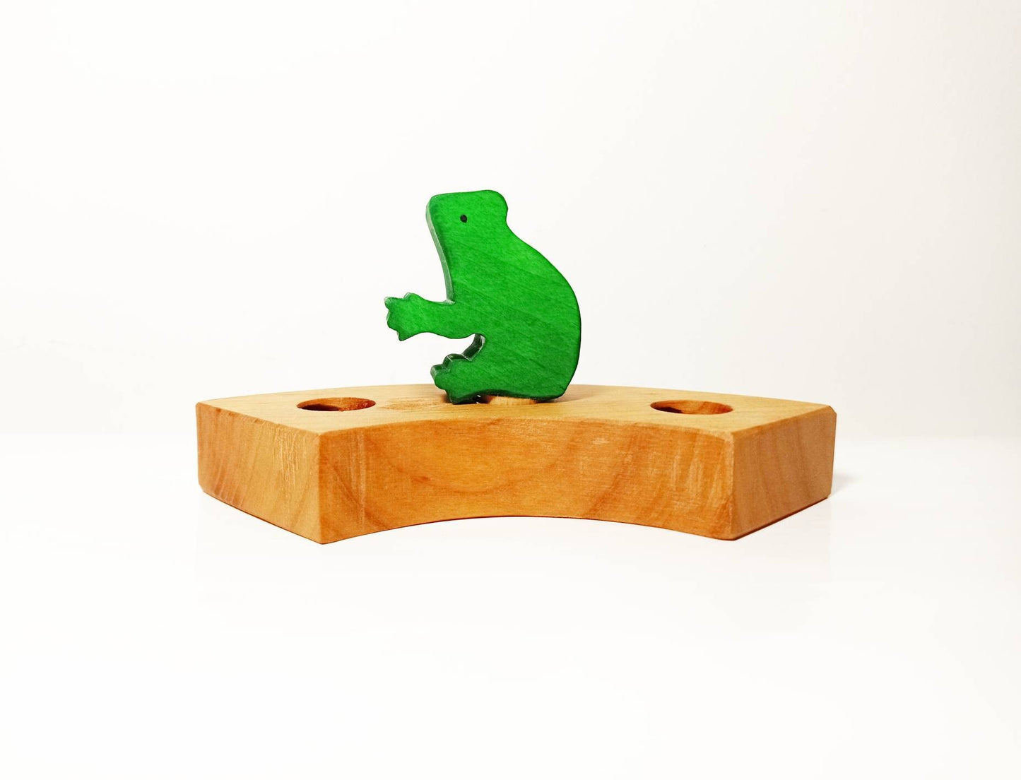 Frog celebration birthday ring ornament, waldorf celebration ornaments, wooden waldorf ring, seasonal table decor, woodland waldorf birthday