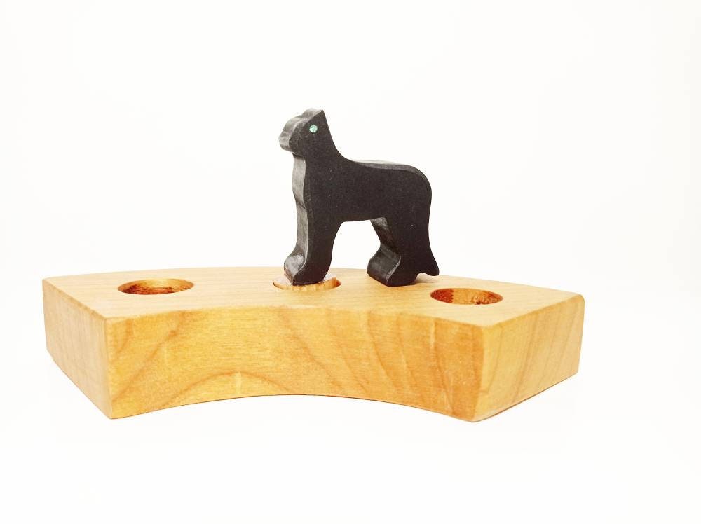 Panther celebration birthday ring ornament, waldorf birthday ring decoration, panther wooden decor, waldorf inspired seasonal nature table