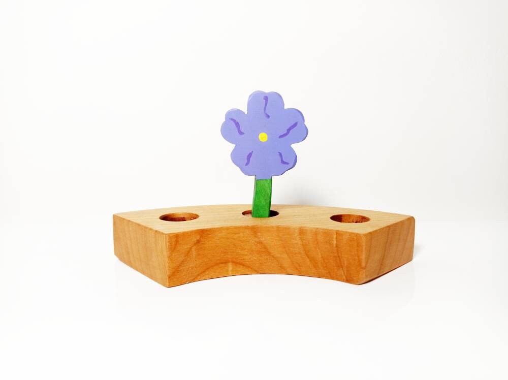 Violet celebration birthday ring ornament, violet spring flower waldorf birthday ring decoratio, seasonal nature table decoration