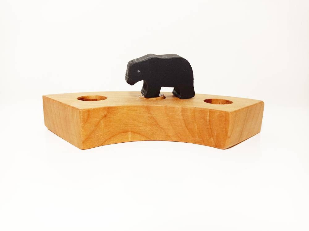 Black bear celebration birthday ring ornament