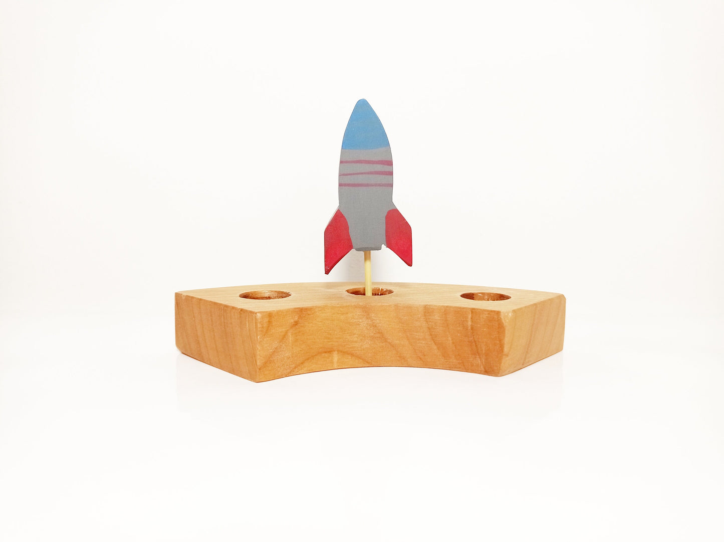 Rocket birthday ring ornament, waldorf rocket ring ornament, waldorf decoration, birthday ring decoration, waldorf birthday celebration ring