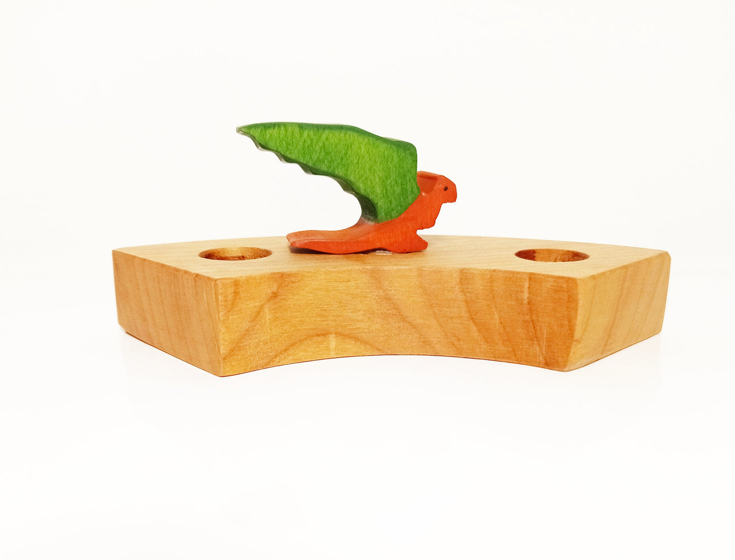 Red dragon celebration ring ornament, waldorf birthday decor dragon, seasonal nature table decor, wooden dragon decor, waldorf inspired