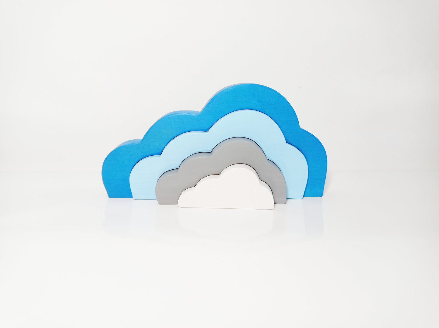 Cloud stacker, wooden stacking waldorf inspired toy, cloud toy,nursery decor, stacking toy, christmas gift, stocking filler, wooden toy