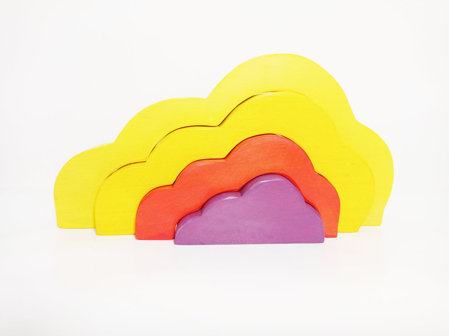 Sunset cloud stacker, wooden stacking waldorf inspired toy, nursery decor, wood stacker toy, christmas gift, stocking filler, wooden toy