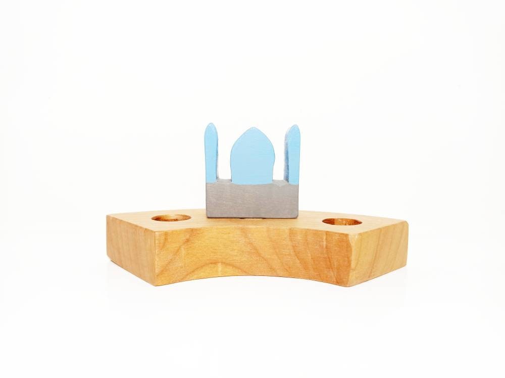 Mosque wooden celebration birthday ring ornament, waldorf celebration ring decoration, seasonal table decoration, waldorf inspired ornaments