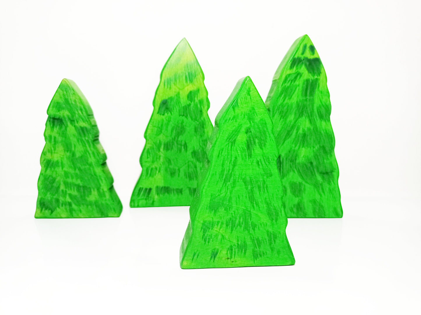 Wooden forest toy, fir tree wooden toy, woods toy, woodland open ended play, forest inspired play set, gift for kids, play scene wooden toy