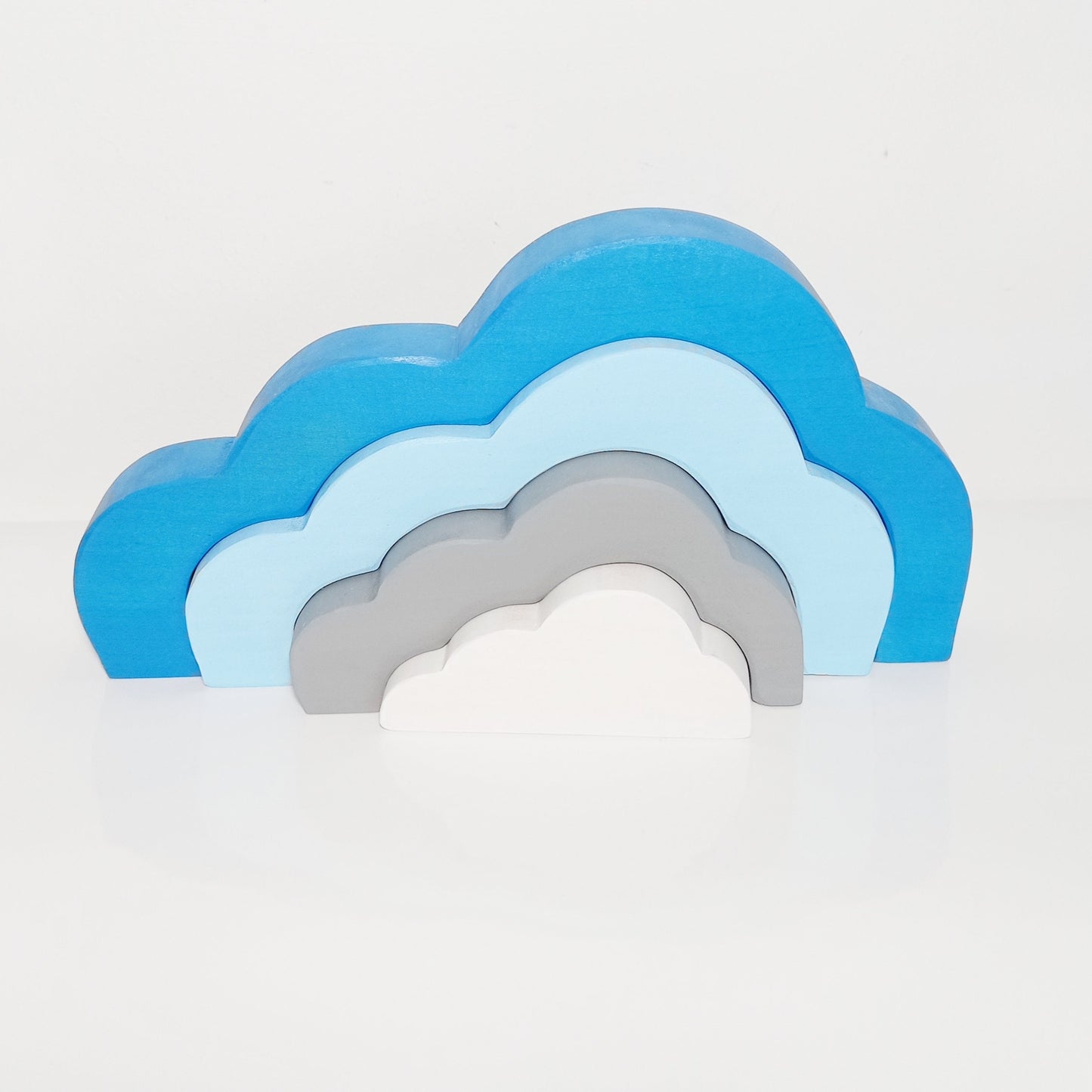 Cloud stacker, wooden stacking waldorf inspired toy, cloud toy,nursery decor, stacking toy, christmas gift, stocking filler, wooden toy