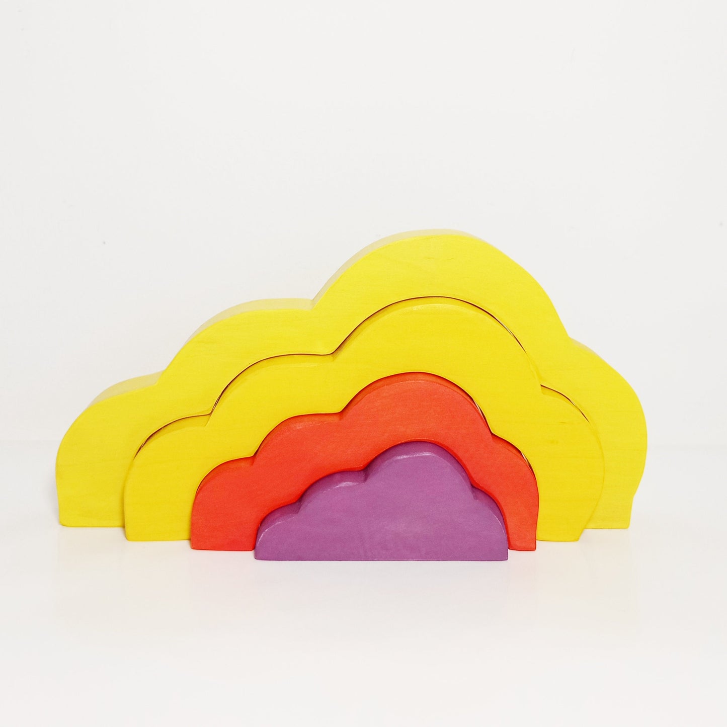 Sunset cloud stacker, wooden stacking waldorf inspired toy, nursery decor, wood stacker toy, christmas gift, stocking filler, wooden toy