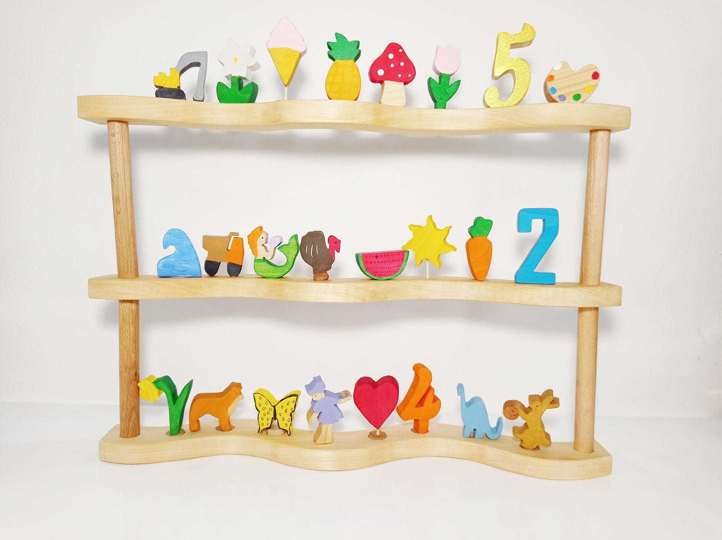 Celebration ring ornaments stand, birthday ornaments stand, waldorf inspired festivity stand, ornaments holder, waldorf ornaments display