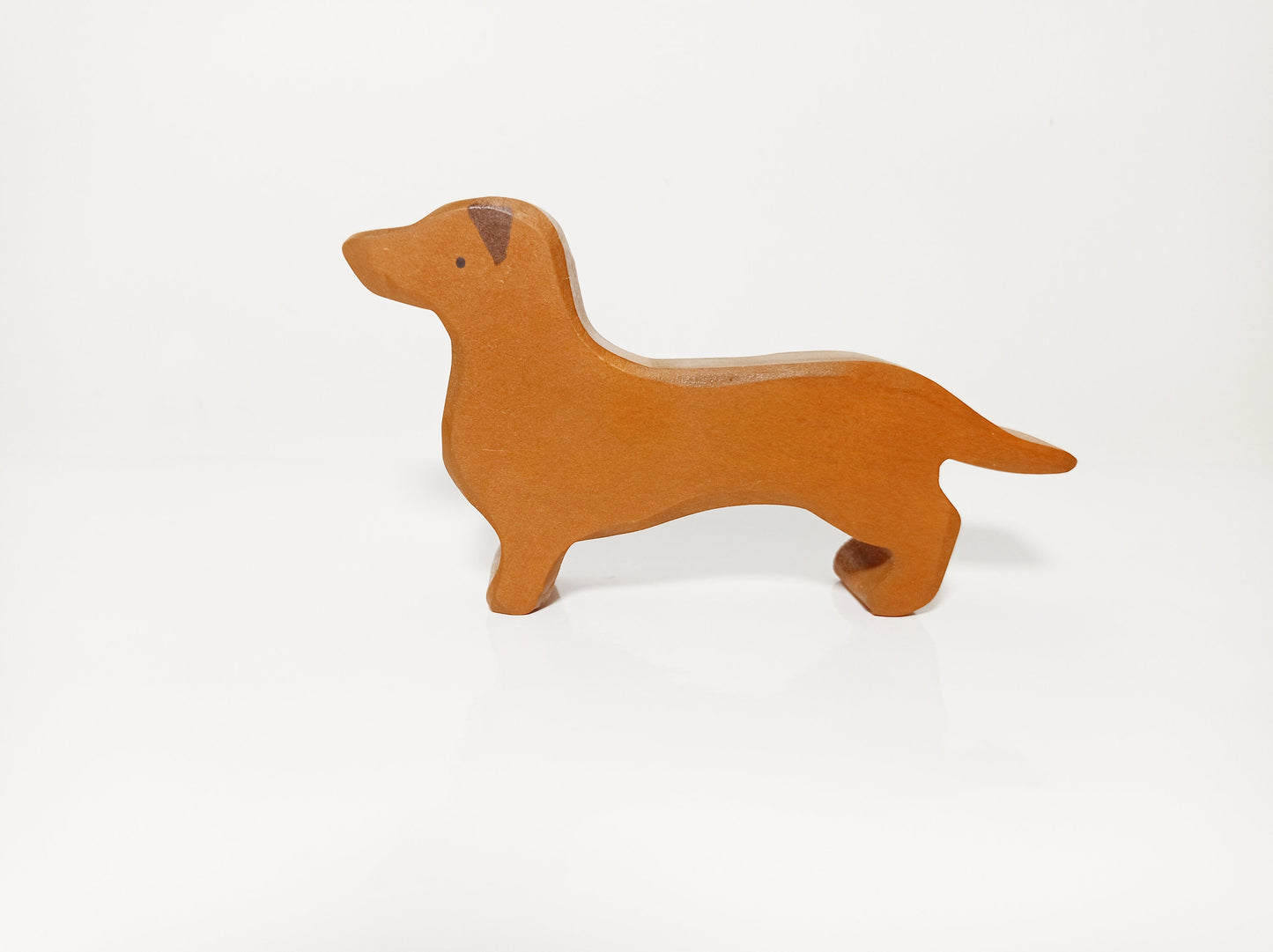Dashund wooden waldorf inspired toy, wooden dog toy, dashund toy gift for kids, sustainable wooden toy, christmas gift for toddlers and kids