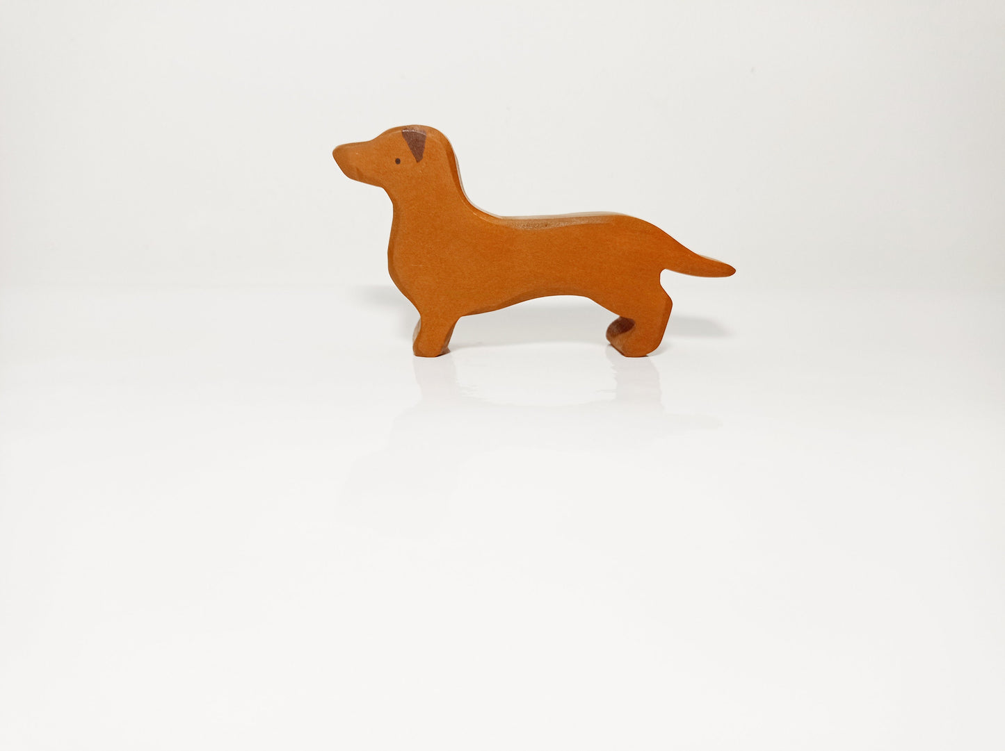 Dashund wooden waldorf inspired toy, wooden dog toy, dashund toy gift for kids, sustainable wooden toy, christmas gift for toddlers and kids