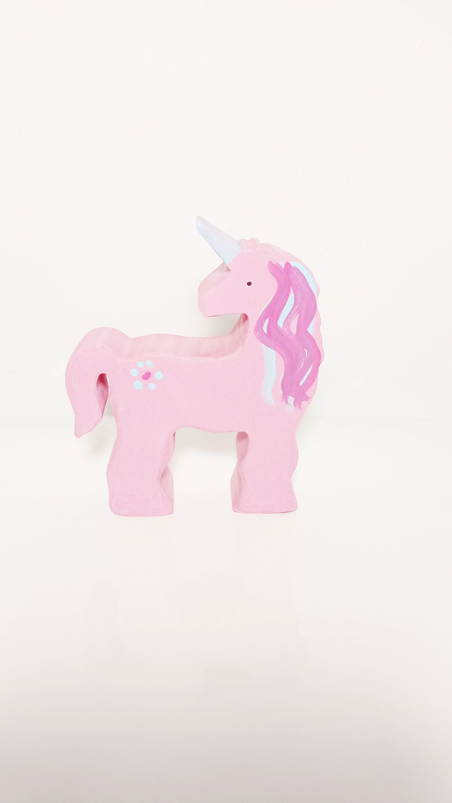 Unicorn wooden waldorf toy, blue unicorn wooden toy, imaginative play, open ended play, waldorf inspired, unicorns, gift for kids