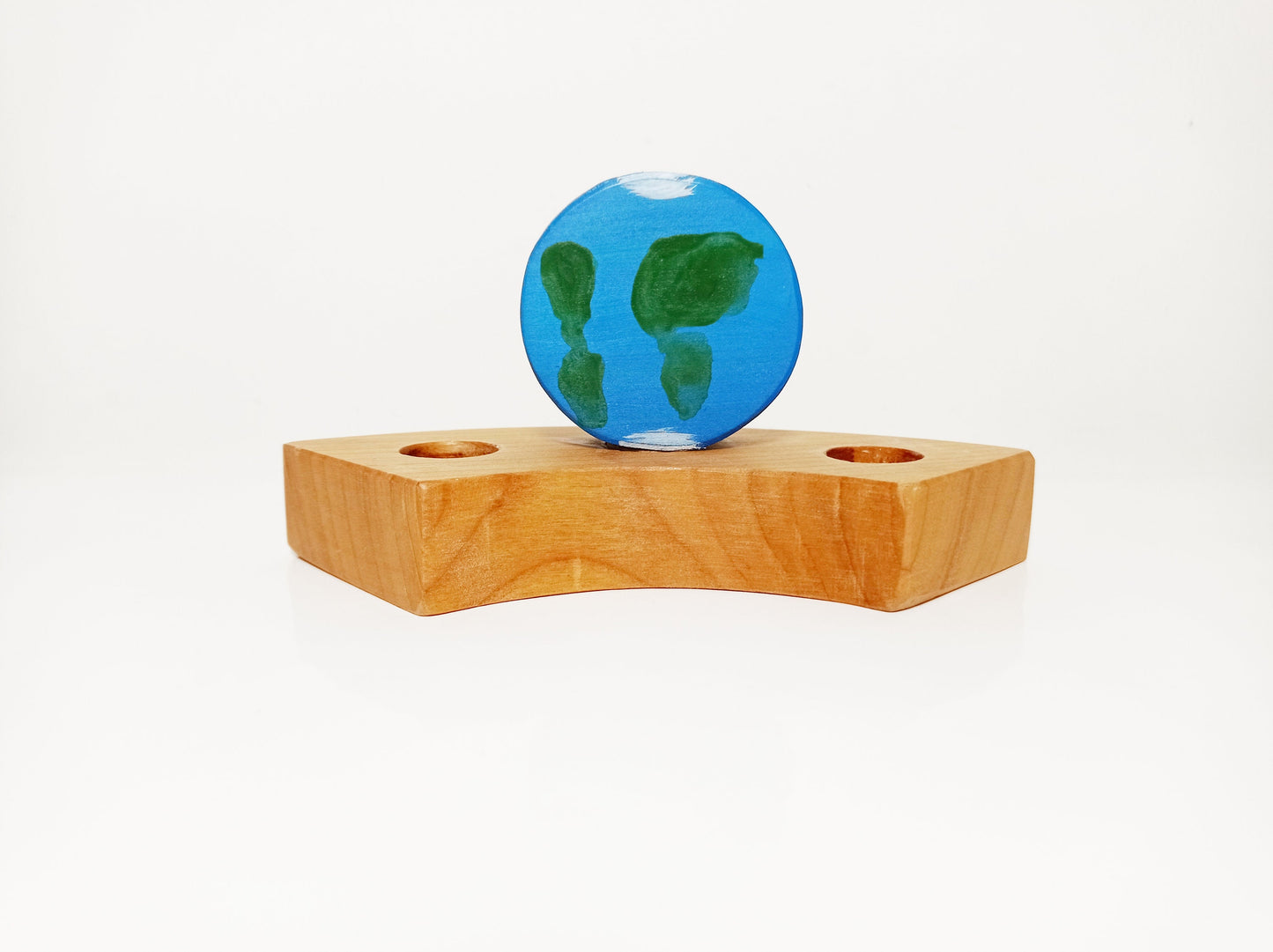 Earth celebration birthday ring ornament, waldorf inspired celebration ornament, seasonal table decoration, waldorf wooden birthday wreath