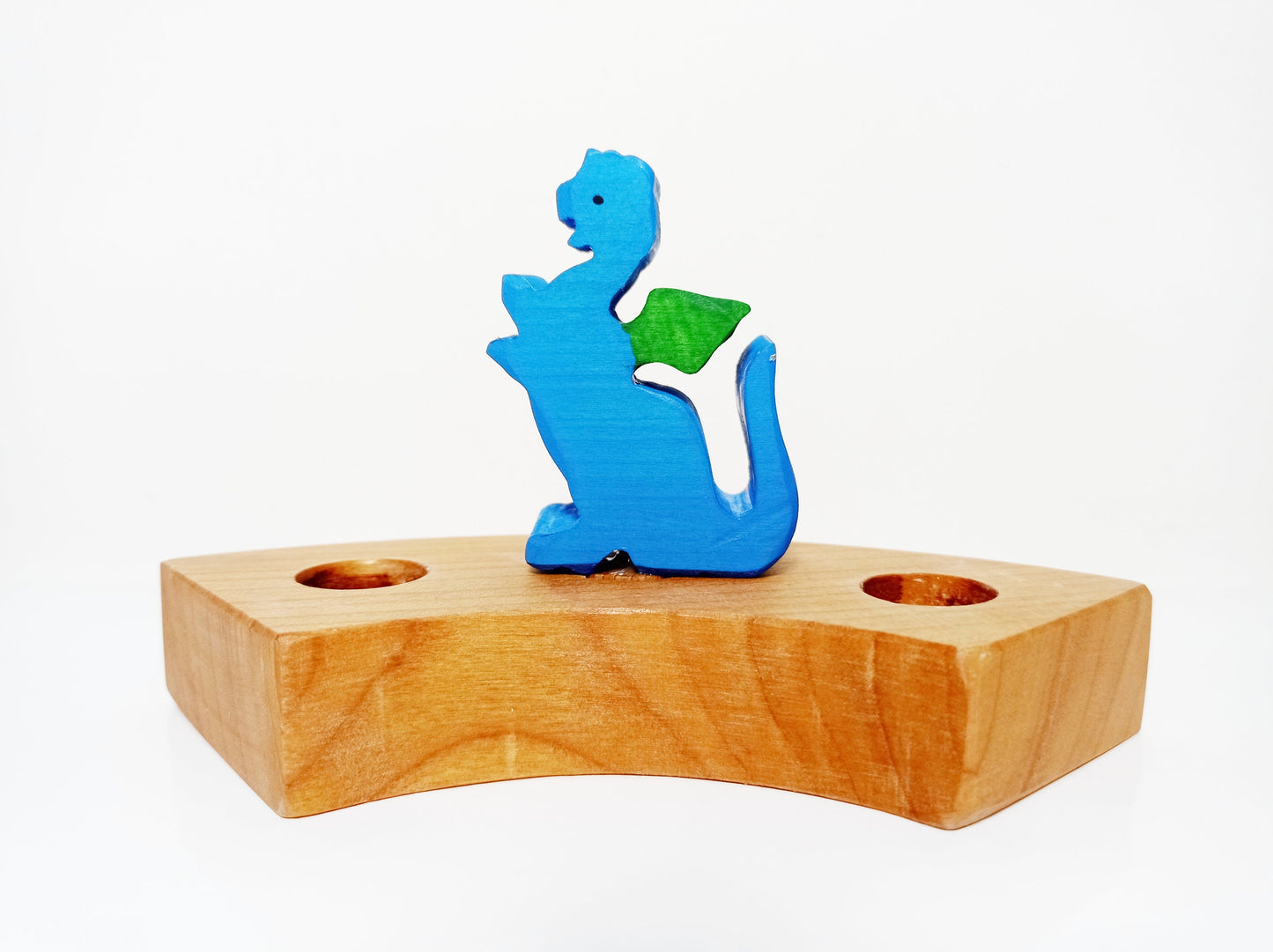 Blue dragon waldorf inspired celebration birthday ring ornament