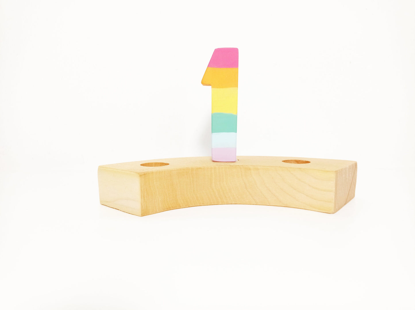 Waldorf number one celebration ring ornament, birthday ring ornament number 1, waldorf pastel ornaments, seasonal table decor, jaar ring