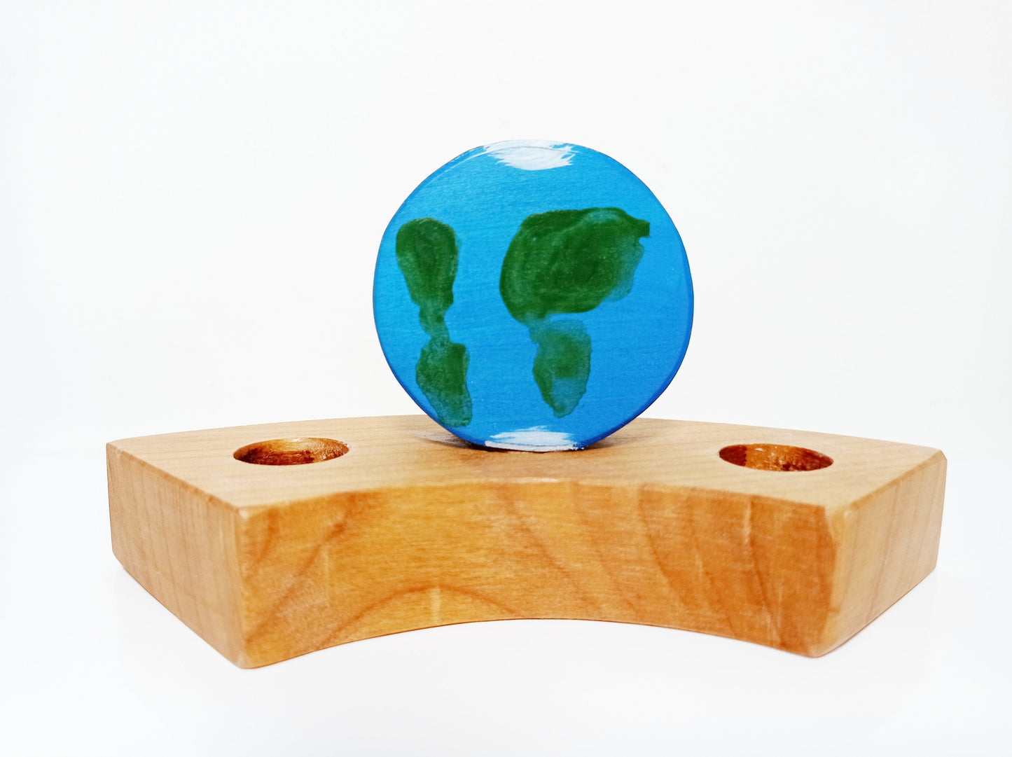 Earth celebration birthday ring ornament, waldorf inspired celebration ornament, seasonal table decoration, waldorf wooden birthday wreath