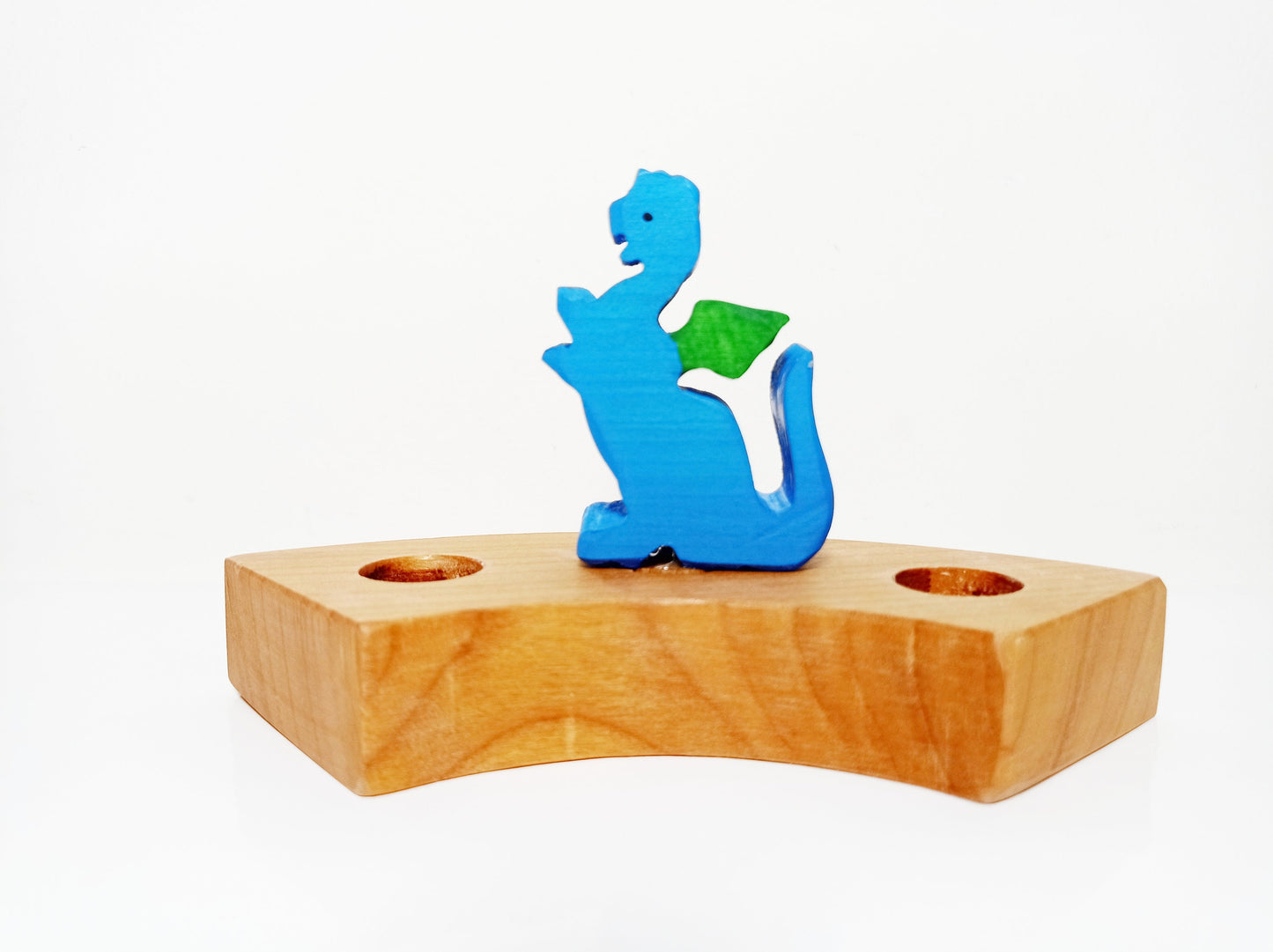 Blue dragon waldorf inspired celebration birthday ring ornament