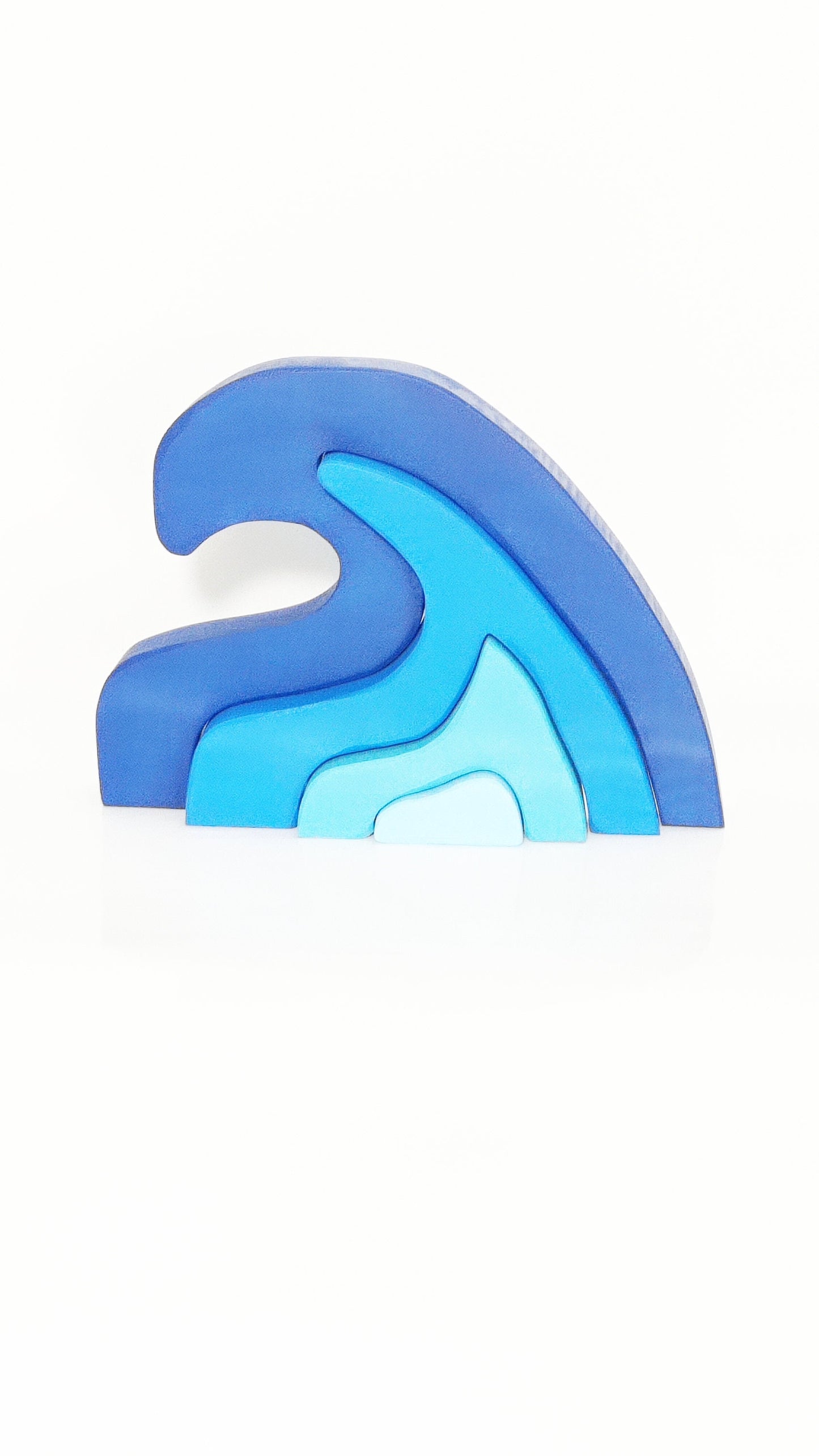 Wave stacker, wooden wave puzzle, waldorf toy, water stacker, stacking toy, elements wooden toy, gift for kids, christmas gift, toddler toy