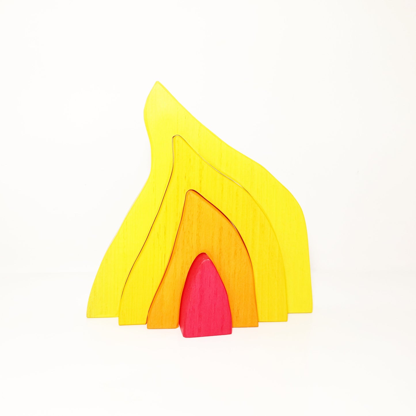 Fire stacker, wooden stacking toy, wooden stacker, nesting toy, fire toy, waldorf toy, montessori toy, gift for kids, open end play set