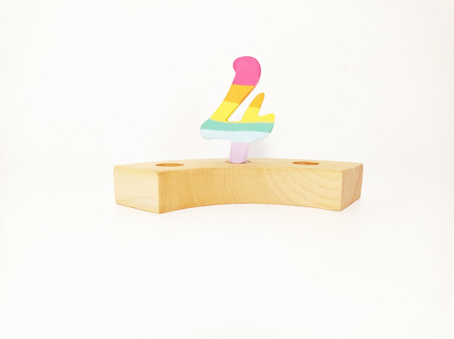 Waldorf celebration birthday ring number four ornament, waldorf inspired birthday wreath decor, jaar ring, waldorf ring ornament number 4