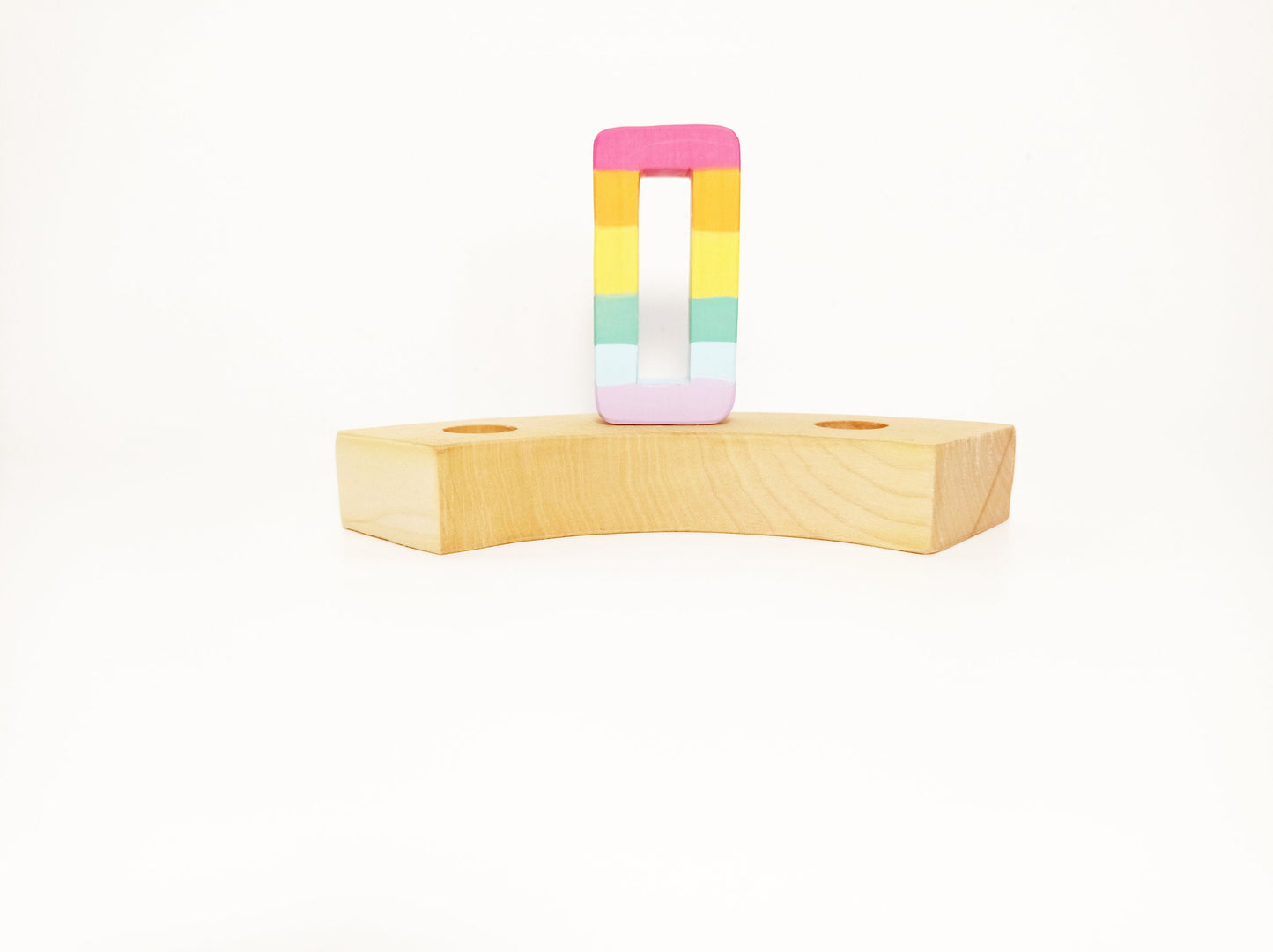 Pastel number zero waldorf celebration ring ornament, waldorf birthday ring decoration pastel number, seasonal table decoration, jaar ring