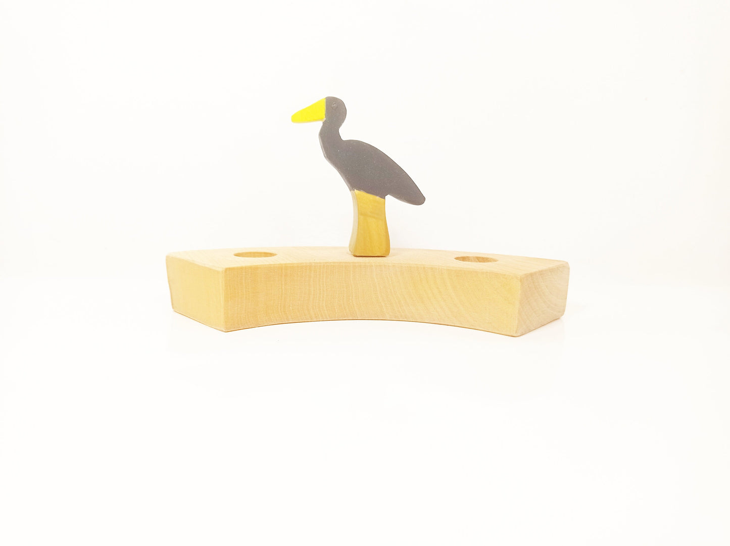 Heron celebration birthday ring ornament, waldorf celebration ring ornament decoration bird, heron ornament, seasonal table decoration