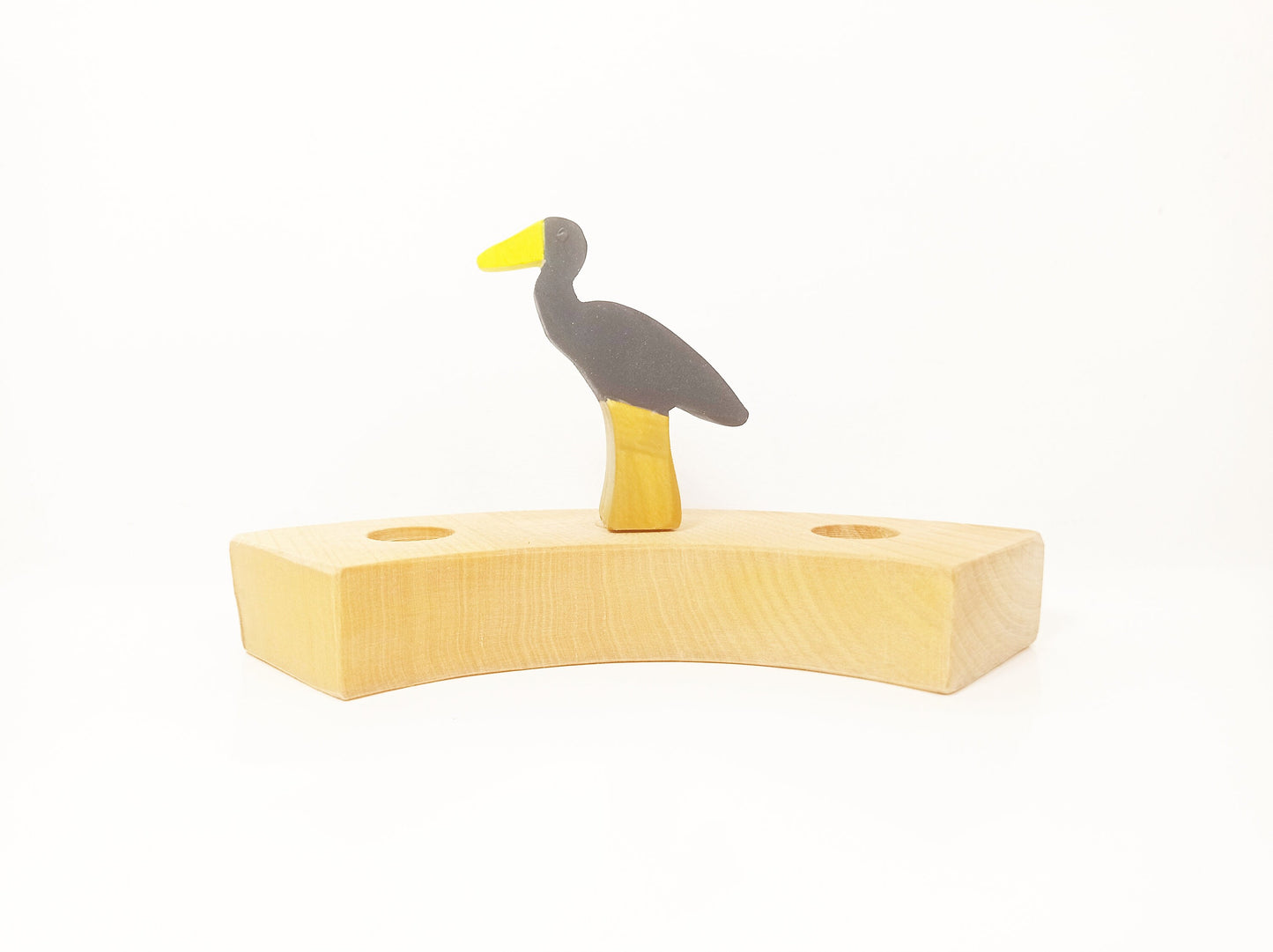 Heron celebration birthday ring ornament, waldorf celebration ring ornament decoration bird, heron ornament, seasonal table decoration